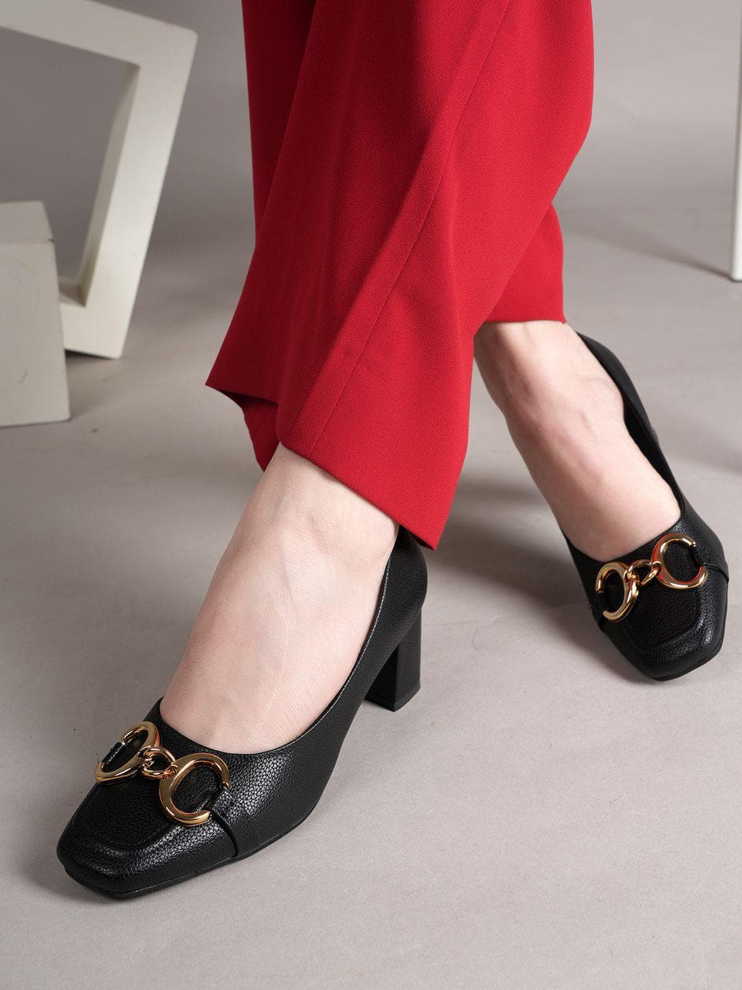 Lavie Party Block Mules with Buckles