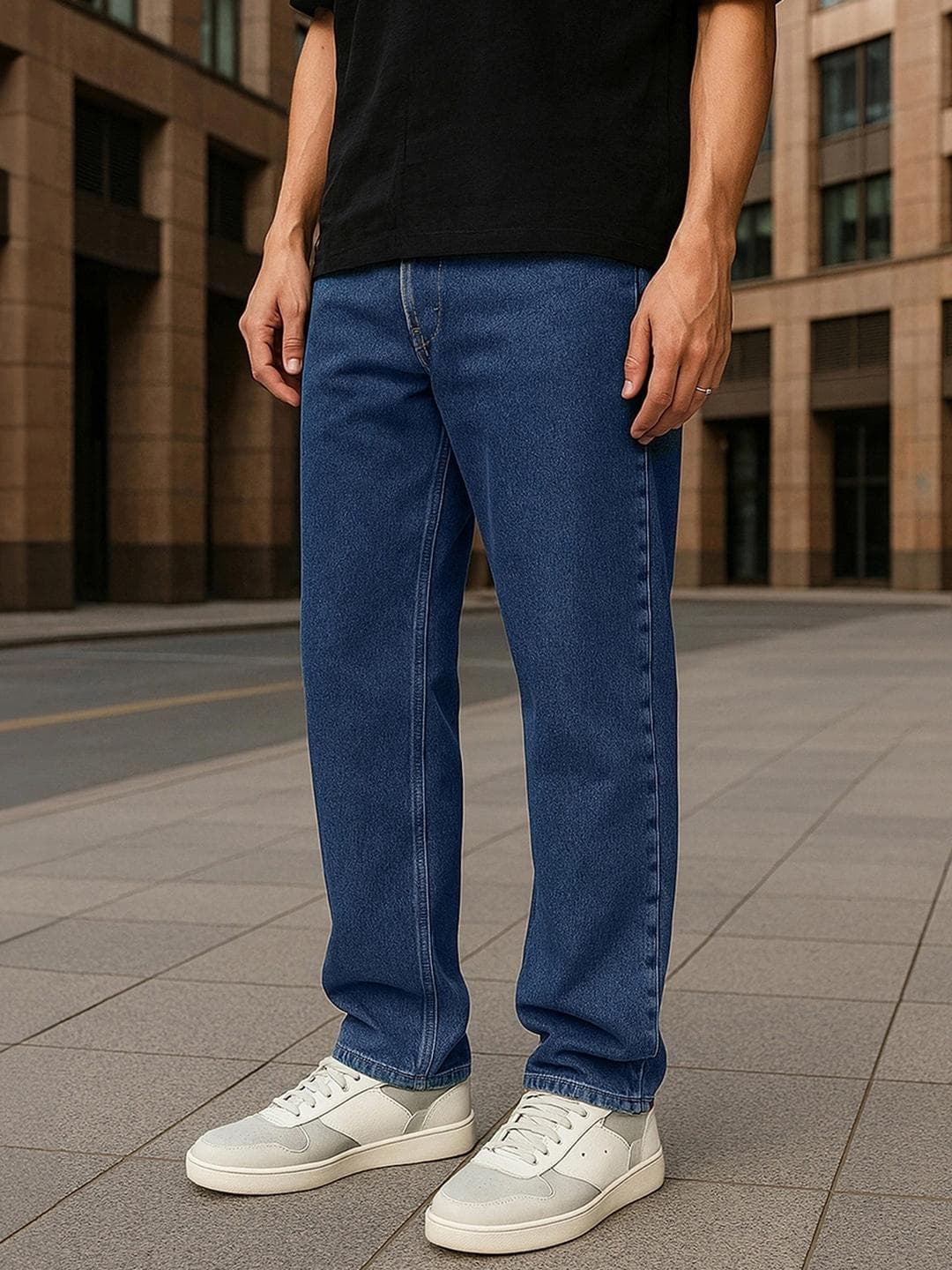 Bewakoof Men Washed Slim Straight Fit Stretchable Mid-Rise Jeans