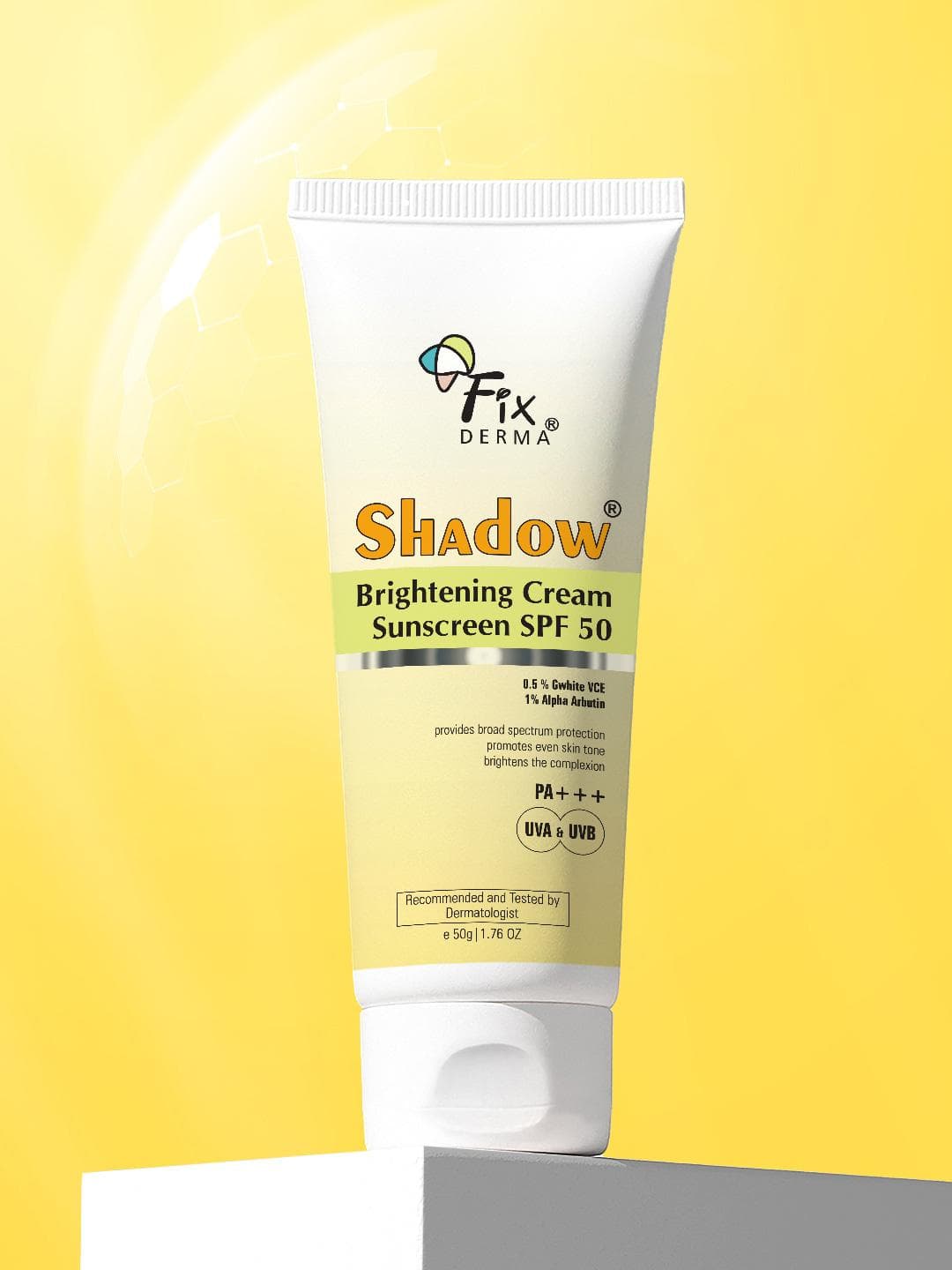 Buy FIXDERMA Shadow Brightening Cream Sunscreen SPF50 PA+++ Reduce Tan & Brightens Skin 50g - - Personal Care for Unisex