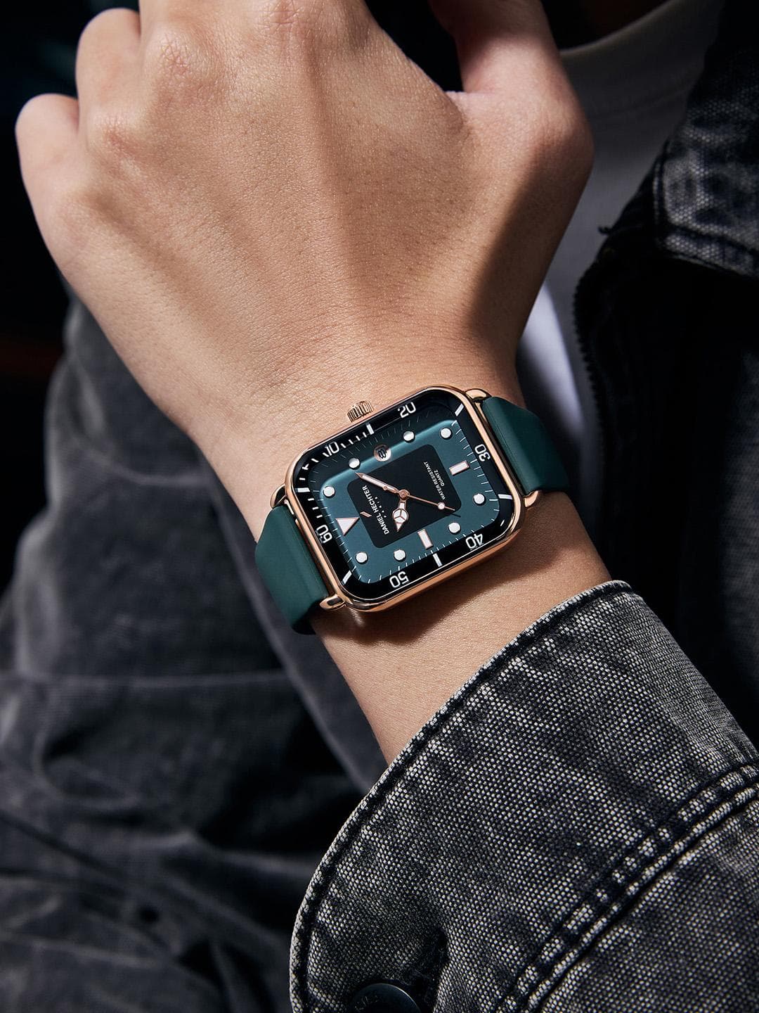 Buy Daniel Hechter Paris Montmartre Collection Square Dial Watch For Men With Silicone Strap - - Accessories for Men