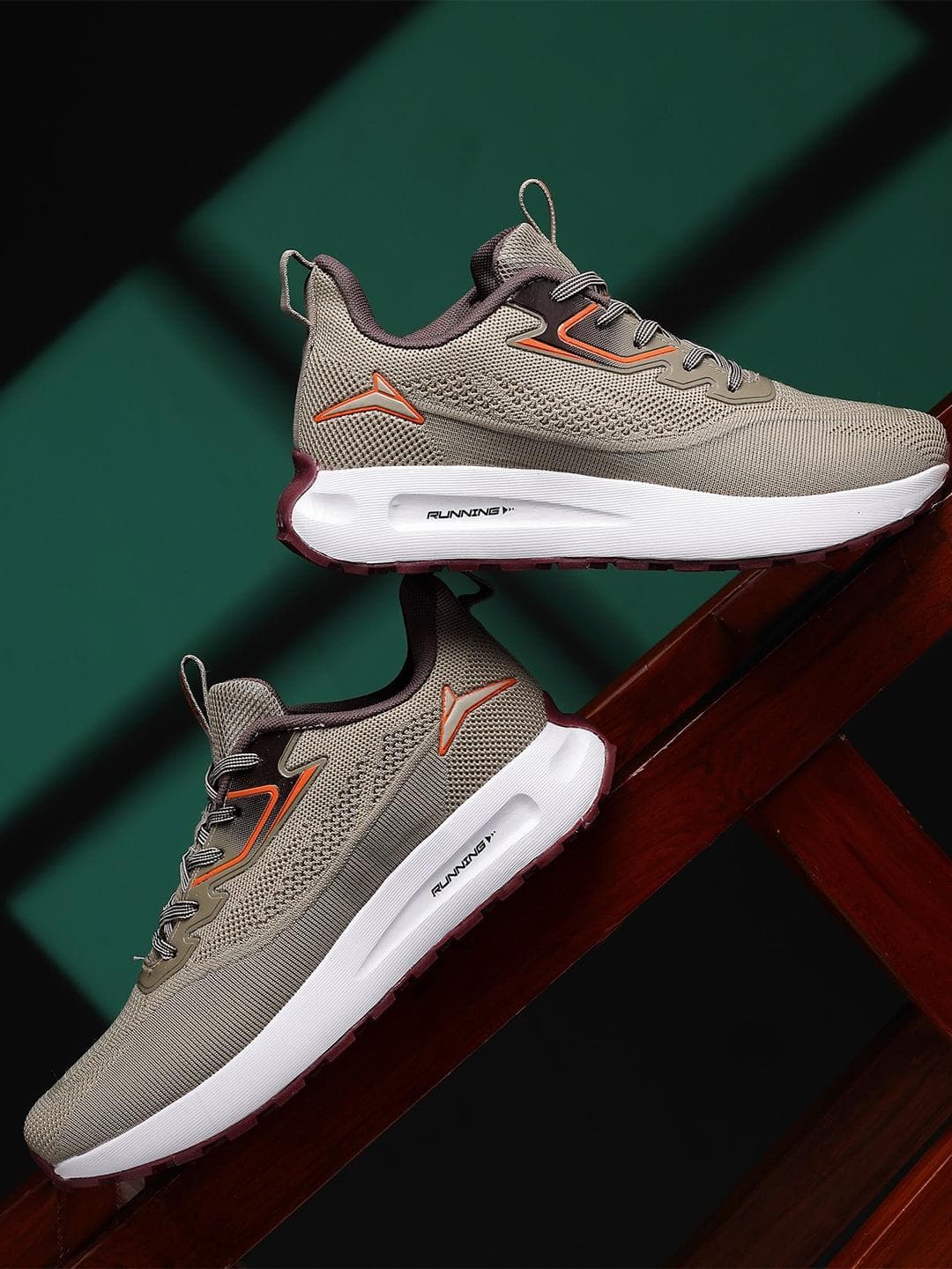JQR Men ROME Beige Running Shoes