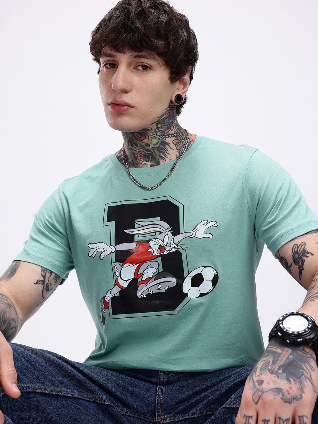Kook N Keech Looney Tunes Printed Pure Cotton T-shirt