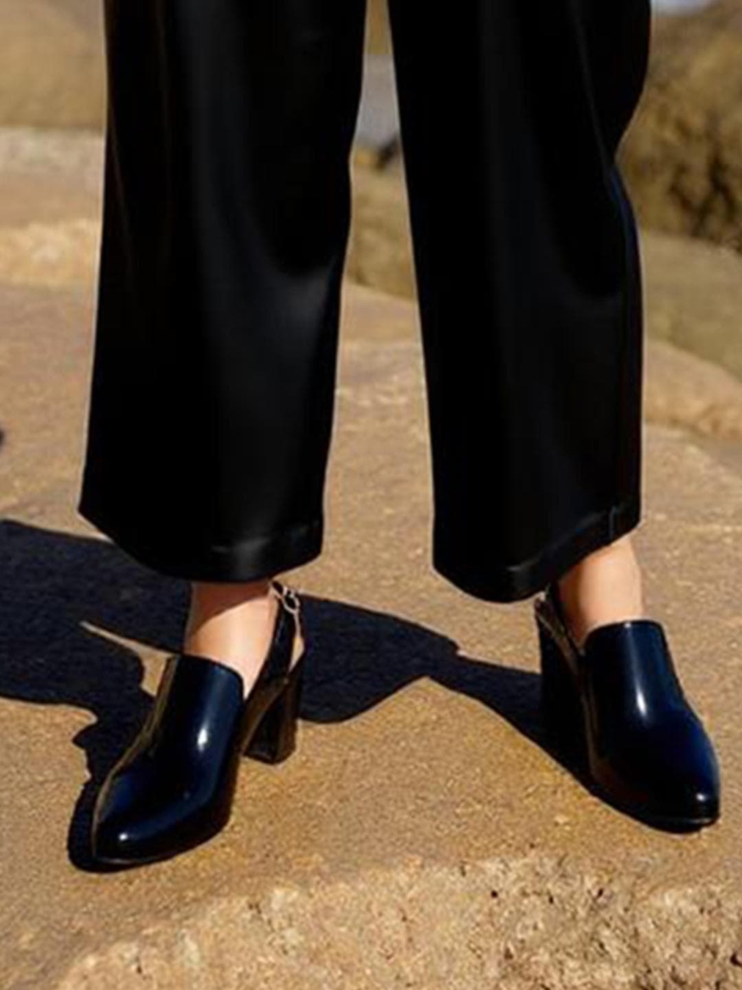 Stylestry Pointed Toe Block Sandals