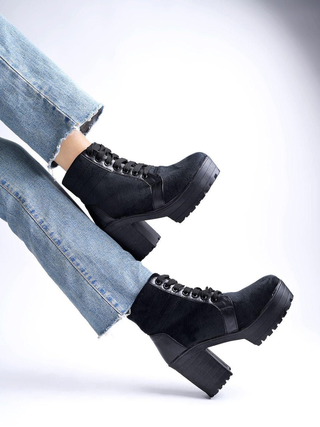 Buy Stylestry Women Block Heeled Biker Boots - - Footwear for Women