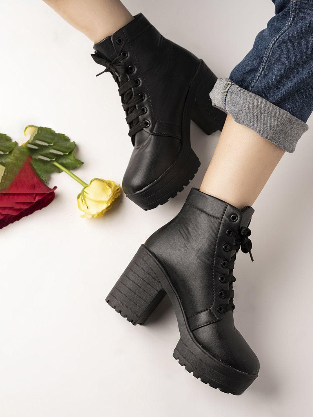 Buy Stylestry Women Casual Block Heeled Chunky Boots - - Footwear for Women