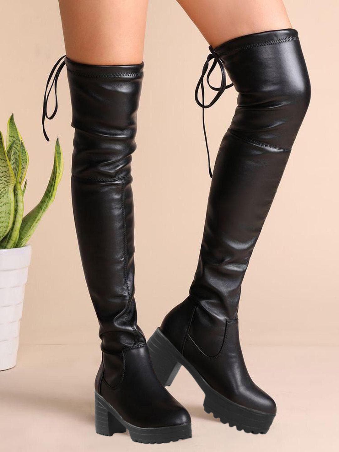 Stylestry Women Casual Block-Heeled Rain Boots