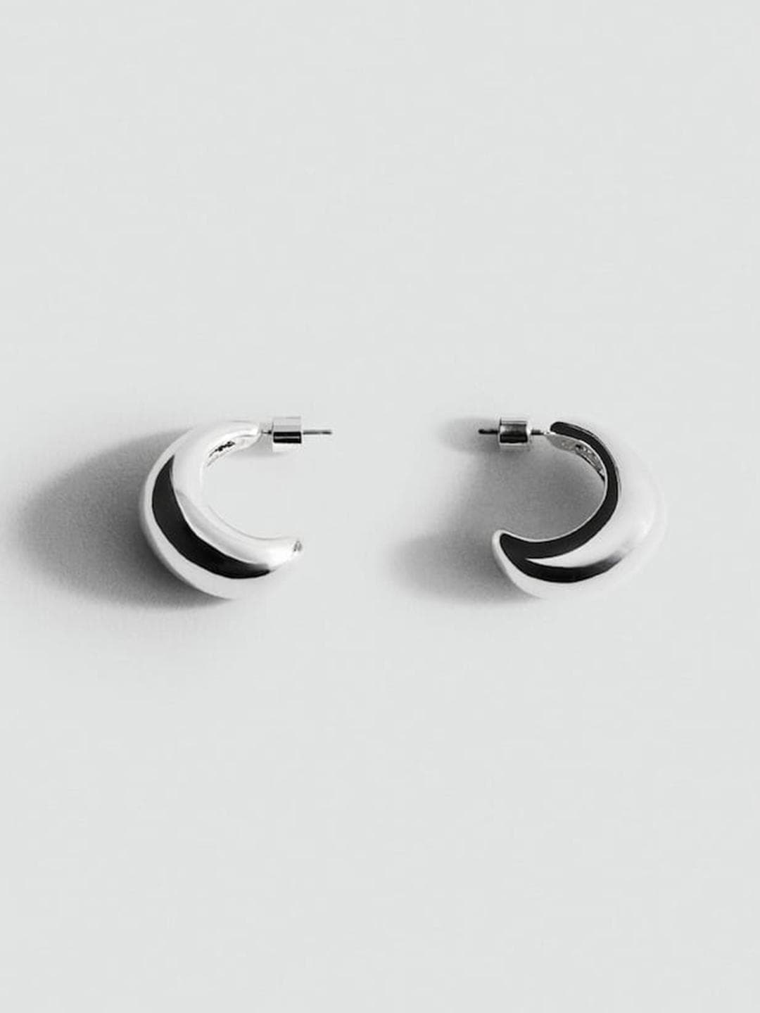 MANGO Crescent Shaped Half Hoop Earrings