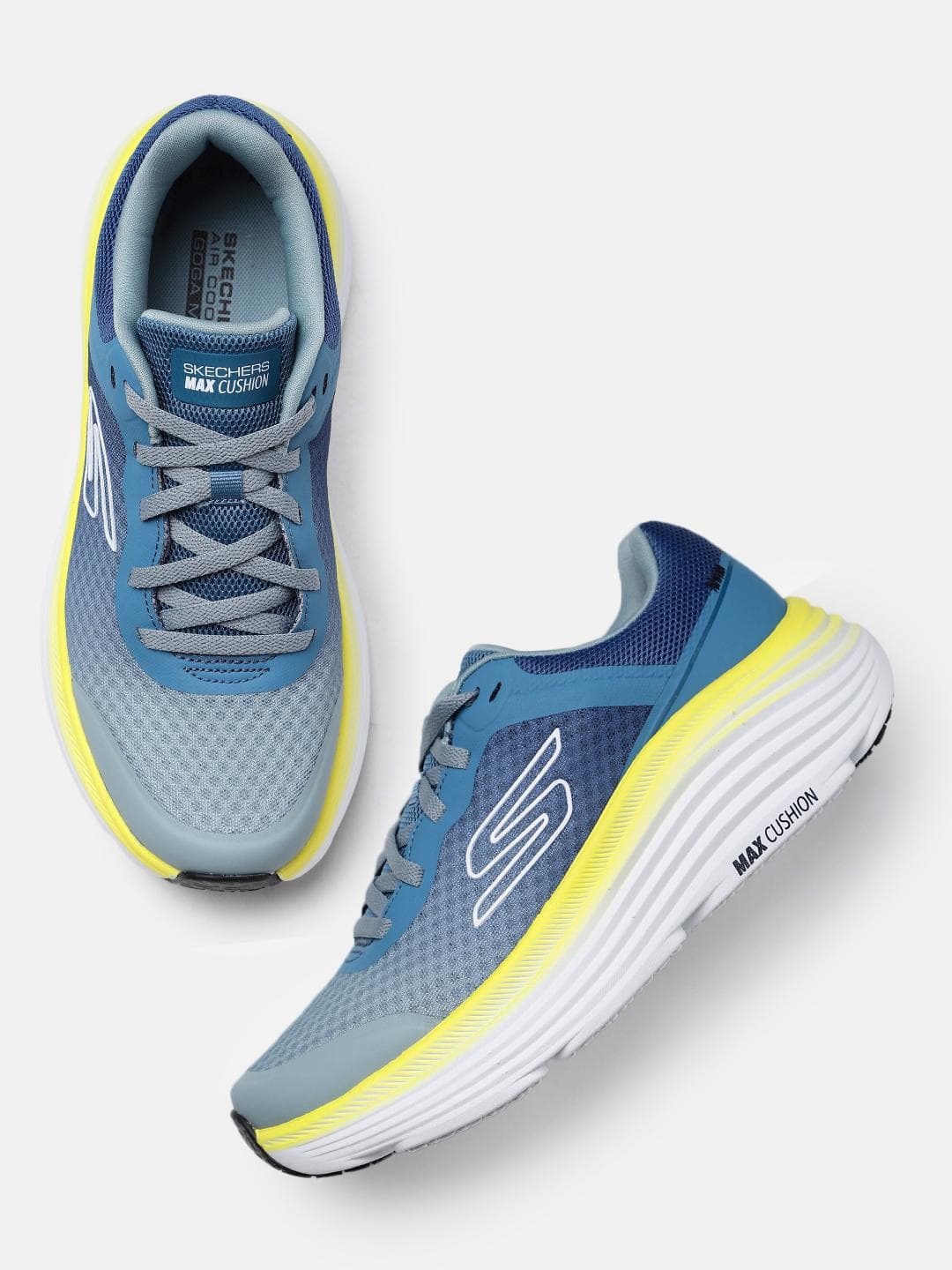 Buy Skechers Men MAX CUSHIONING ENDEAVOUR Mesh Running Shoes - - Footwear for Men