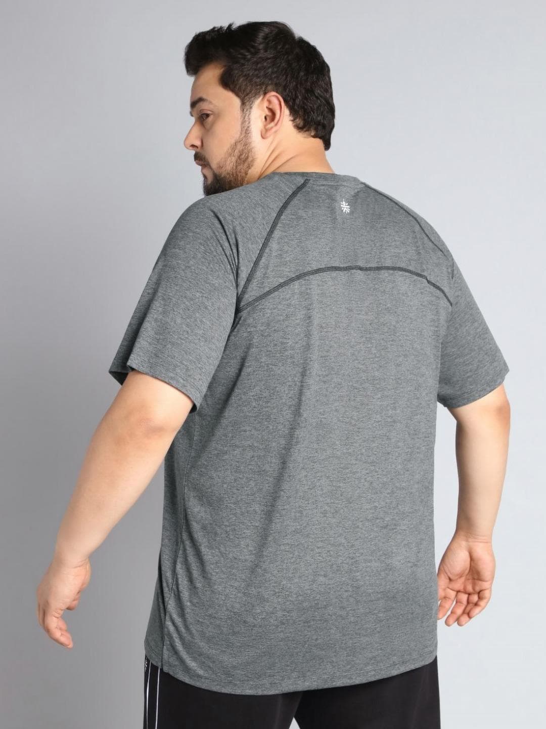 CULT Men Black Flex Plus Size COMFORtech T-shirt
