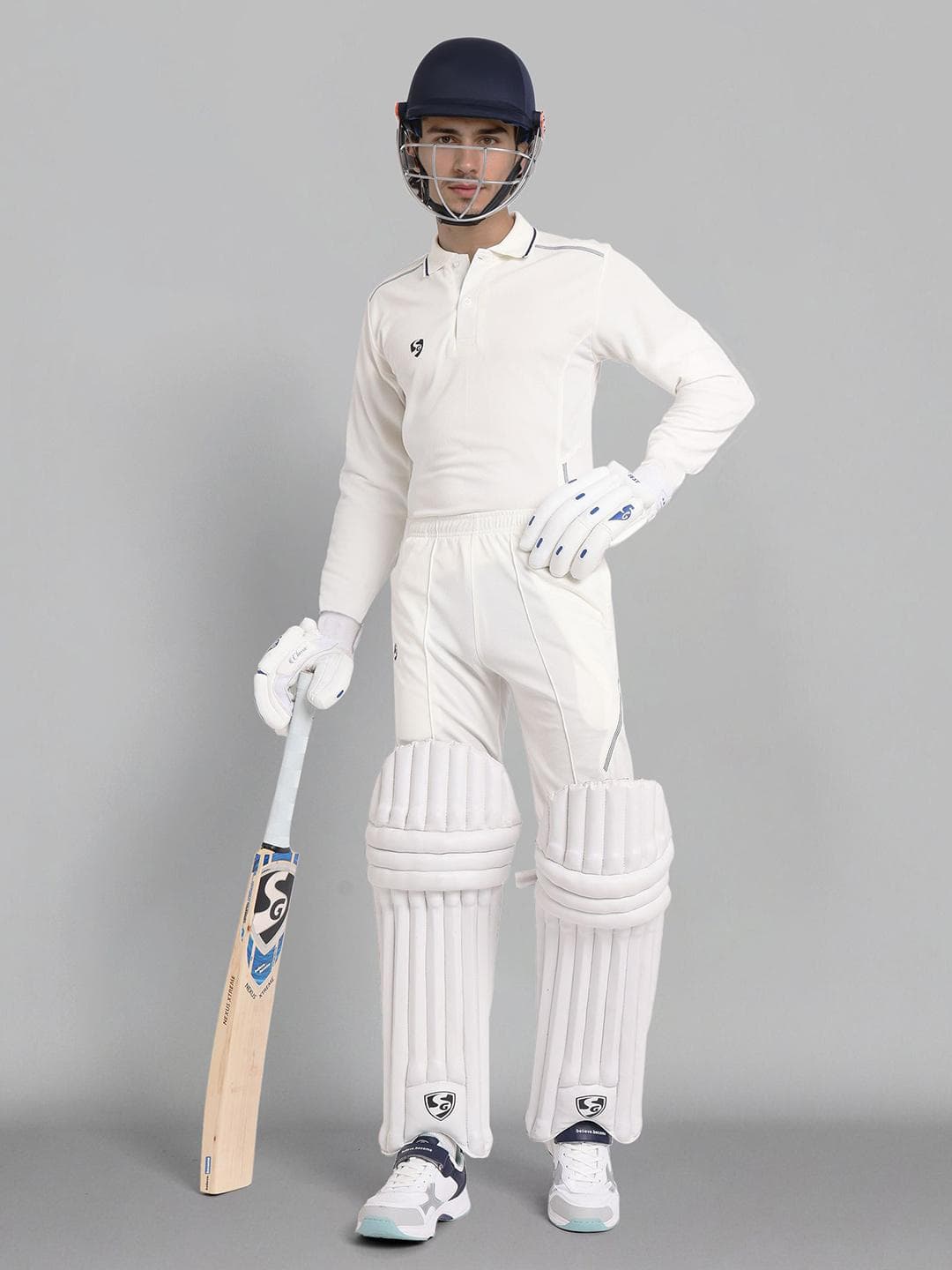SG Full Sleeves Cricket Whites Set