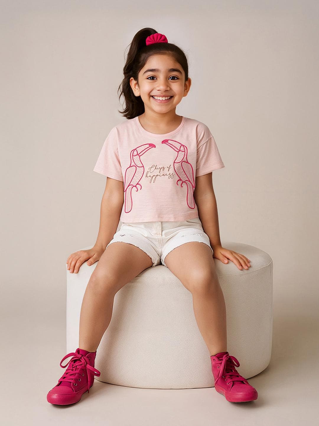 TALES & STORIES Girls Pink Tshirts