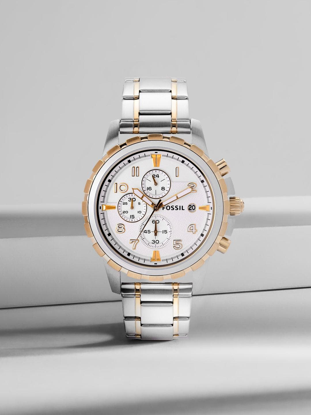 Buy Fossil Men Silver Toned Analogue Watch FS4795I - - Accessories for Men