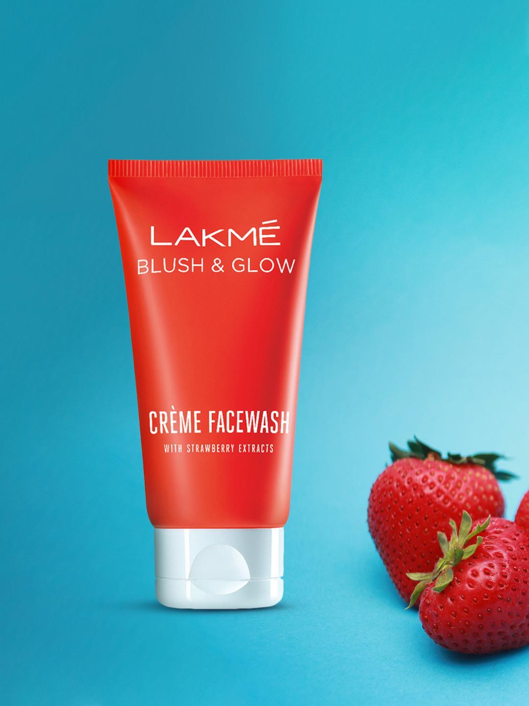 Buy Lakme Blush & Glow Strawberry Creme Face Wash With Strawberry Extract 50 G - - Personal Care for Women