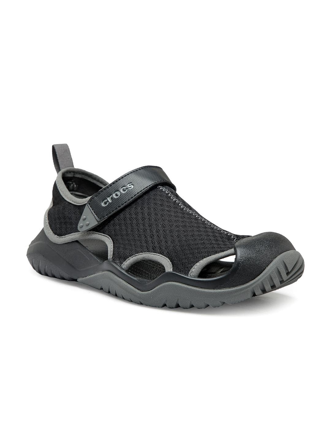 Crocs Swiftwater Men Black Comfort Sandals