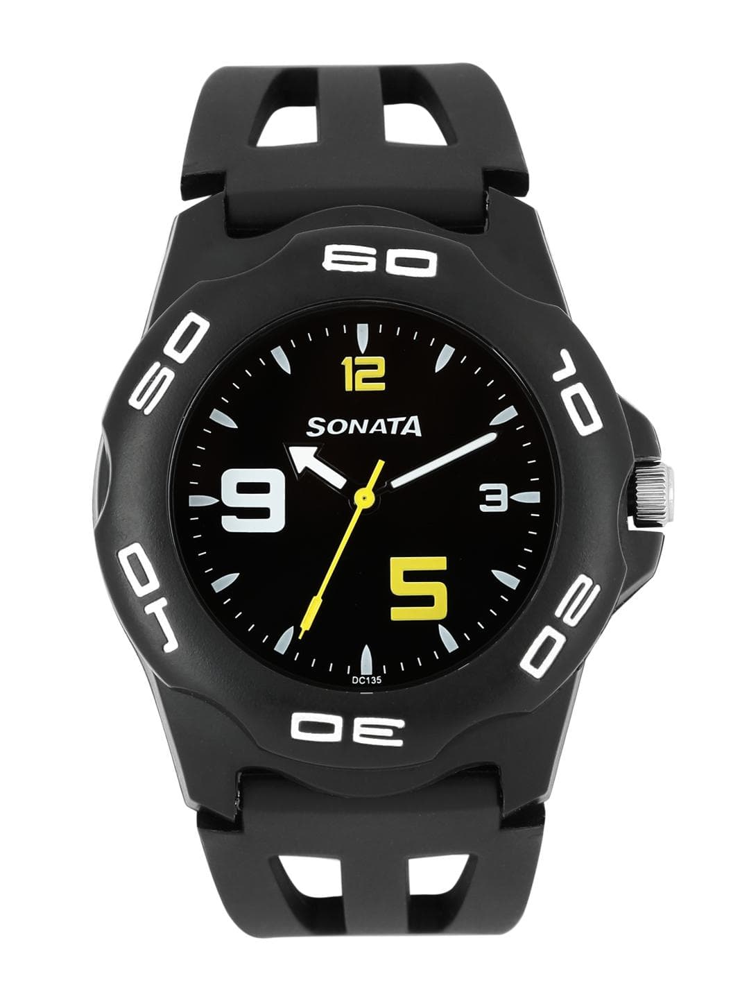 Buy Sonata Men Black Dial Watch NF7929PP08J - - Accessories for Men