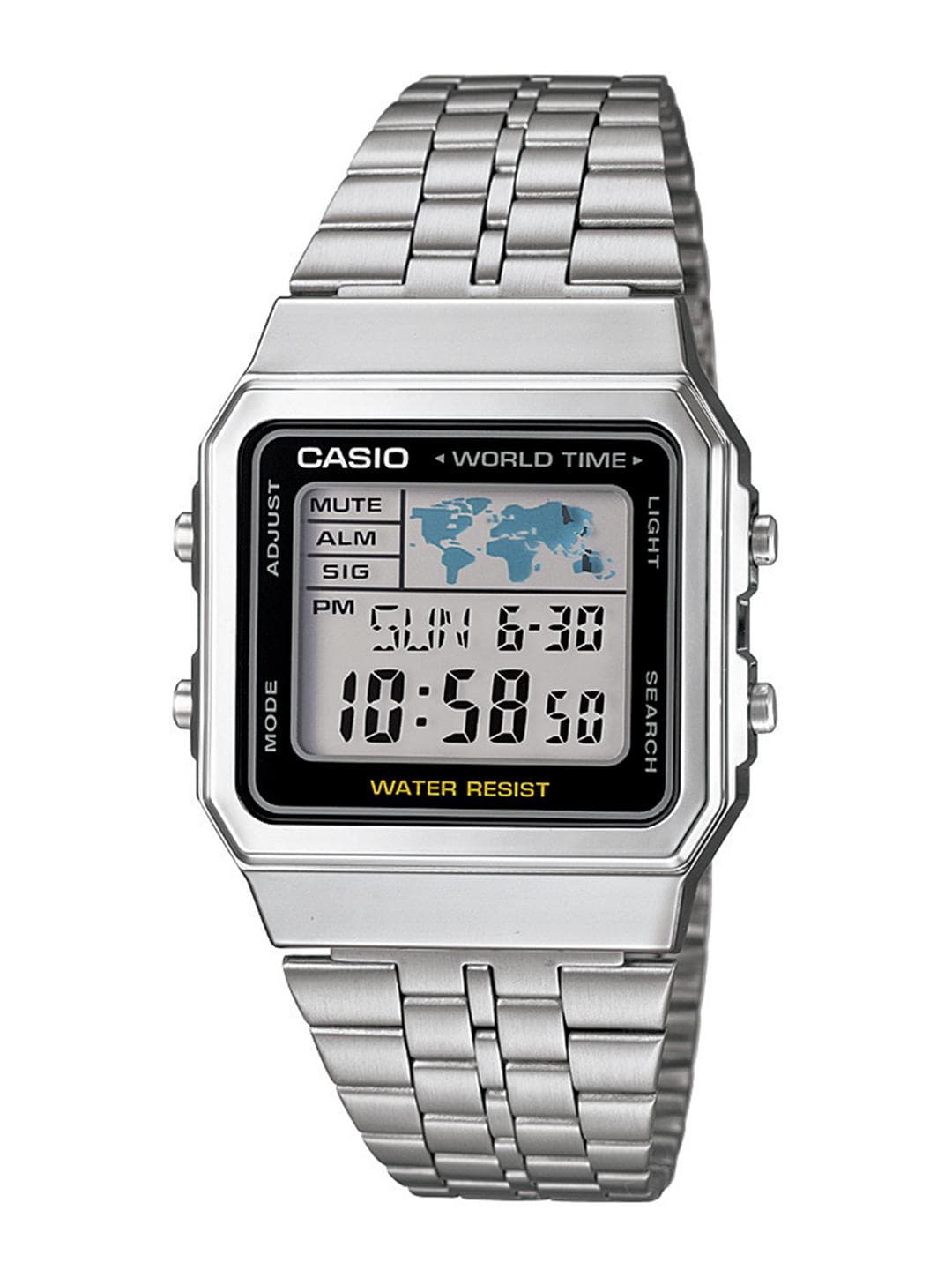 Buy CASIO Vintage A500WA 1DF Black Digital Dial Silver Stainless Steel Band D133 - - Accessories for Unisex