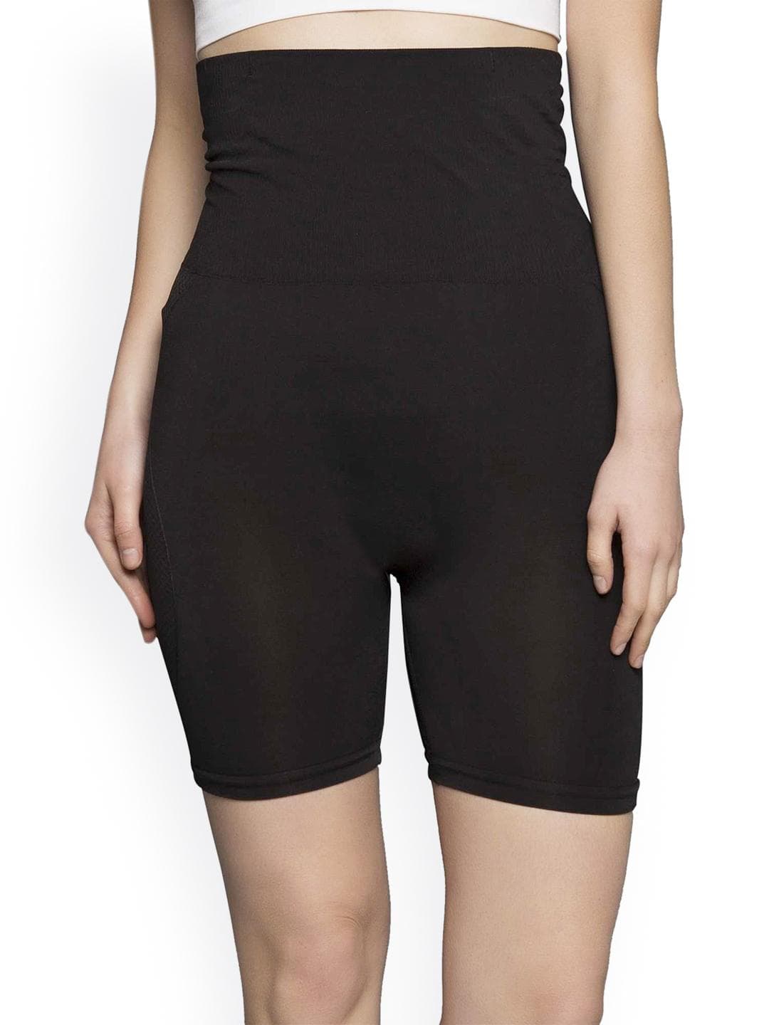 Clovia Black Tummy & Thigh Cover Shapewear SW0007J13S