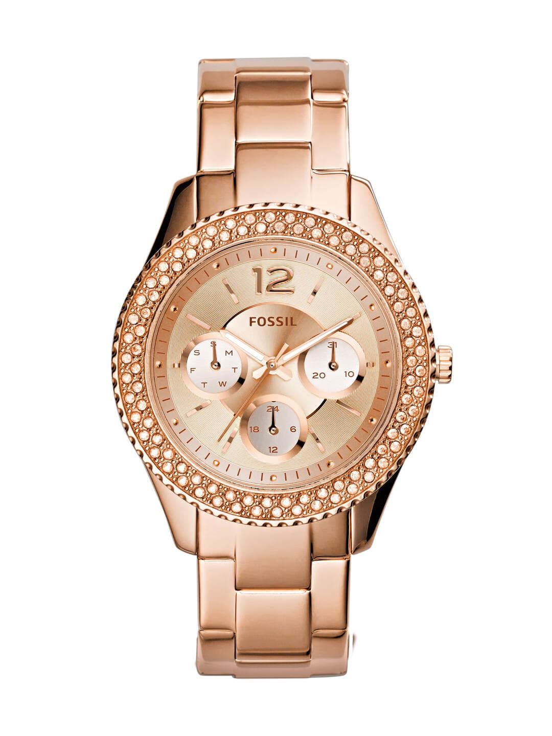 Buy Fossil Women Rose Gold Toned Analogue Watch ES3590I - - Accessories for Women