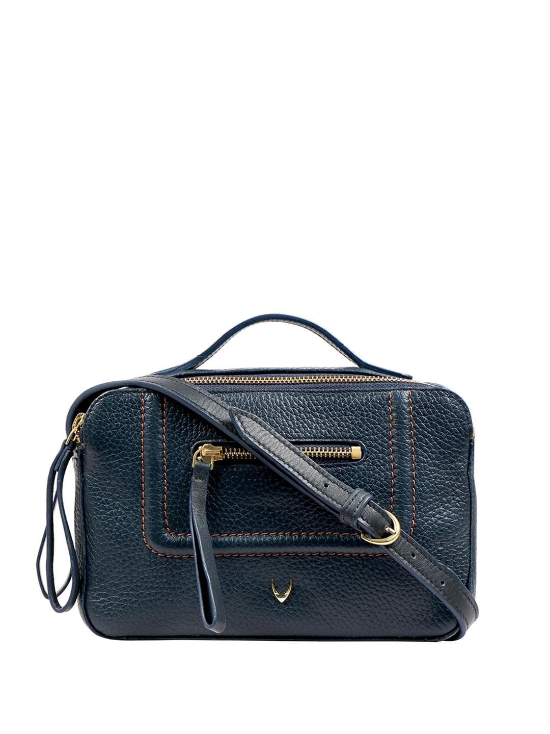 Buy Hidesign Navy Blue Solid Sling Bag - - Accessories for Women