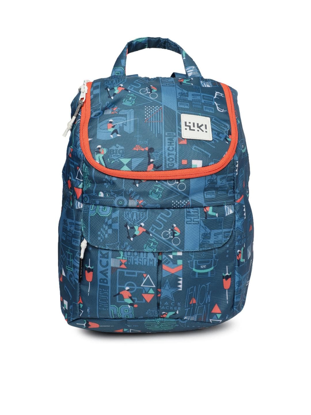 Wildcraft Unisex Blue Graphic Backpack
