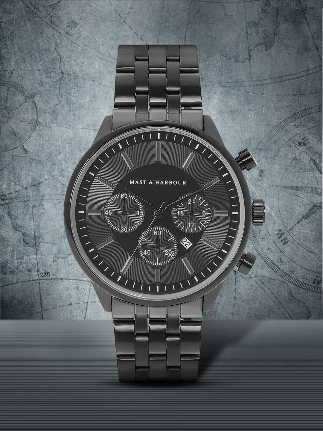 Mast & Harbour Men Black Analogue Watch MFB-PN-WTH-6179G