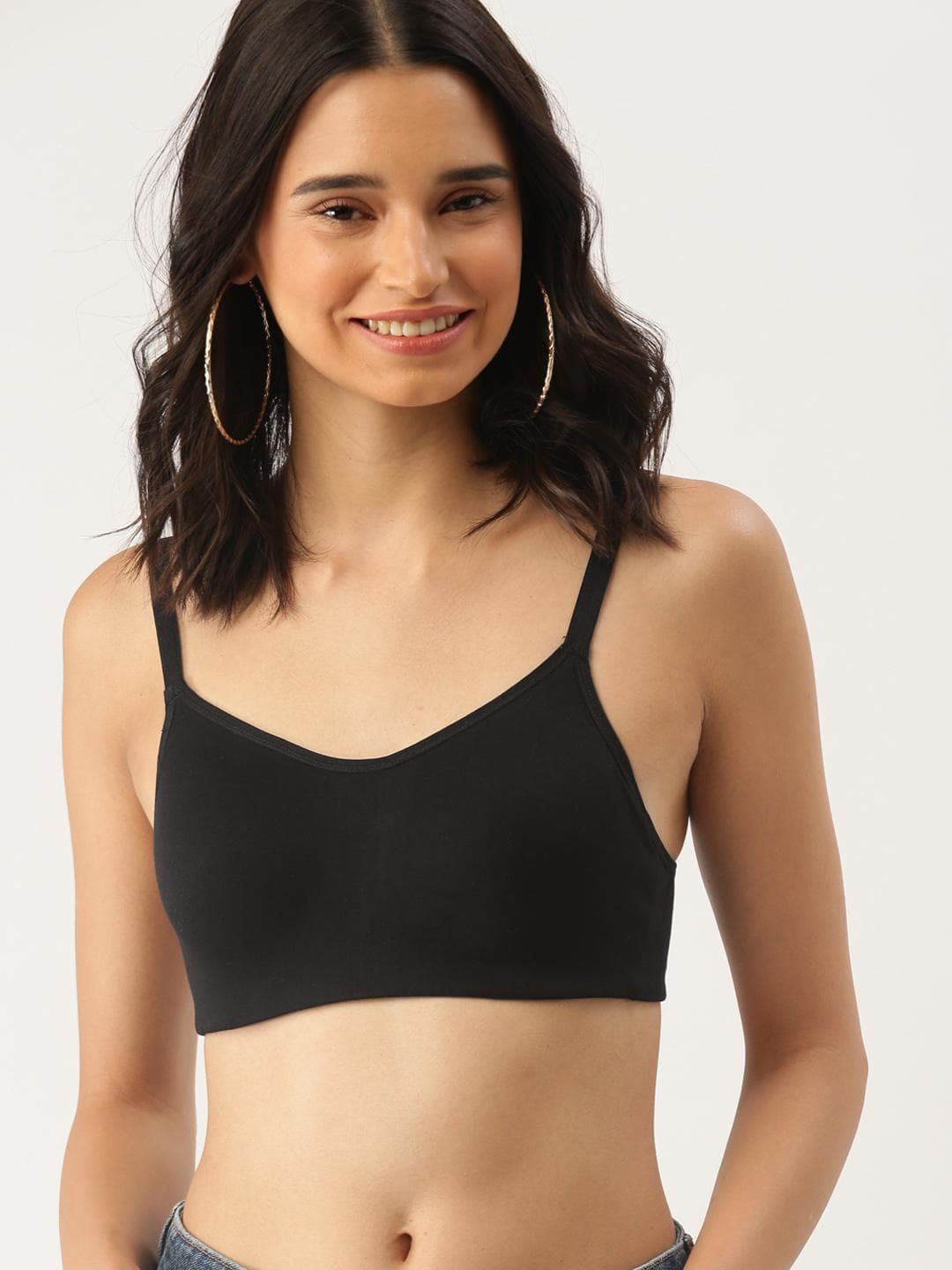 Buy DressBerry X Fwd Black Solid Non Wired Lightly Padded T Shirt Bra DB CAM PAD 01A - - Apparel for Women
