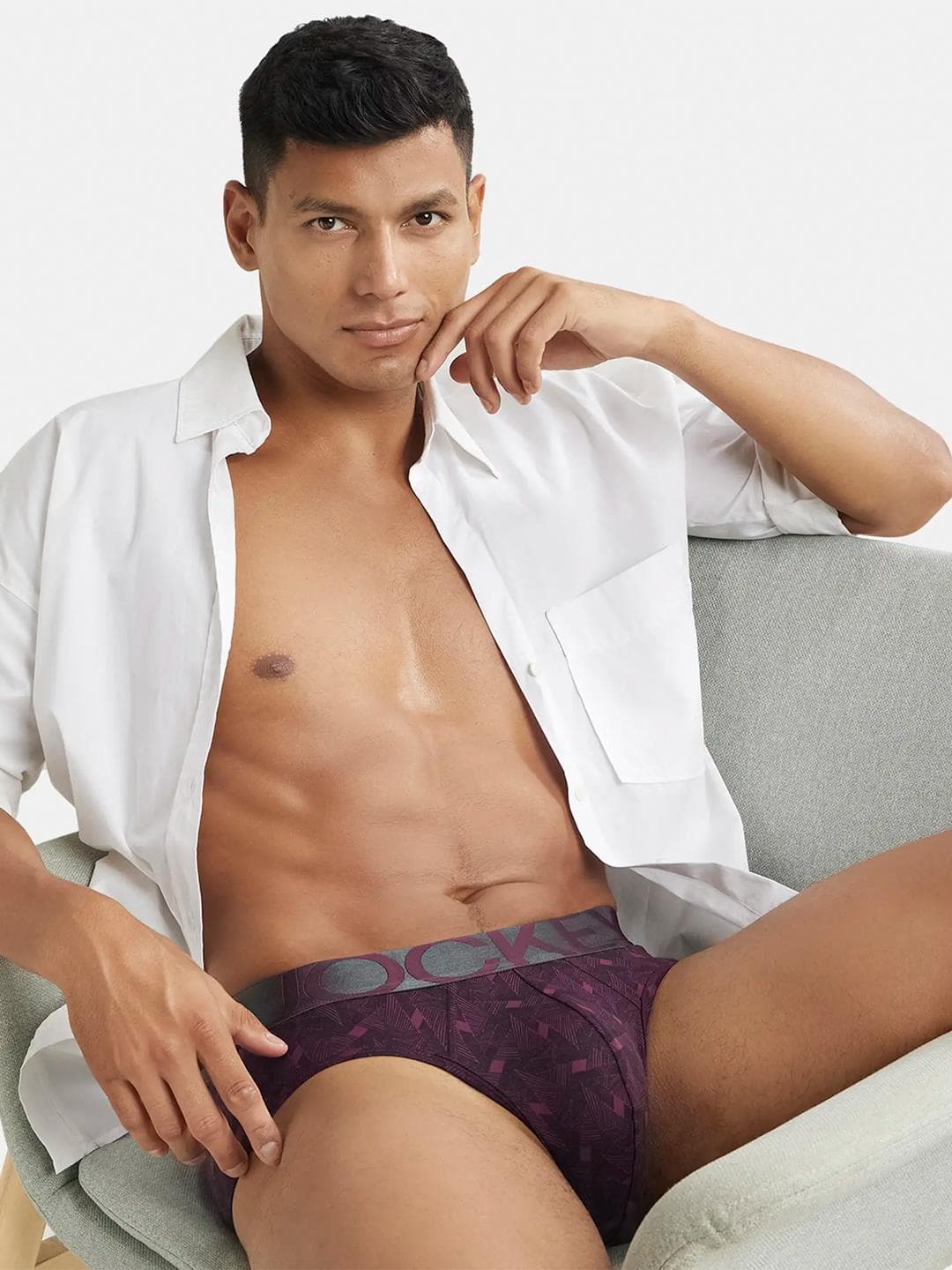 Buy Jockey Tactel Microfiber Stretch Printed Brief With Moisture Move Treatment IC29 - - Apparel for Men