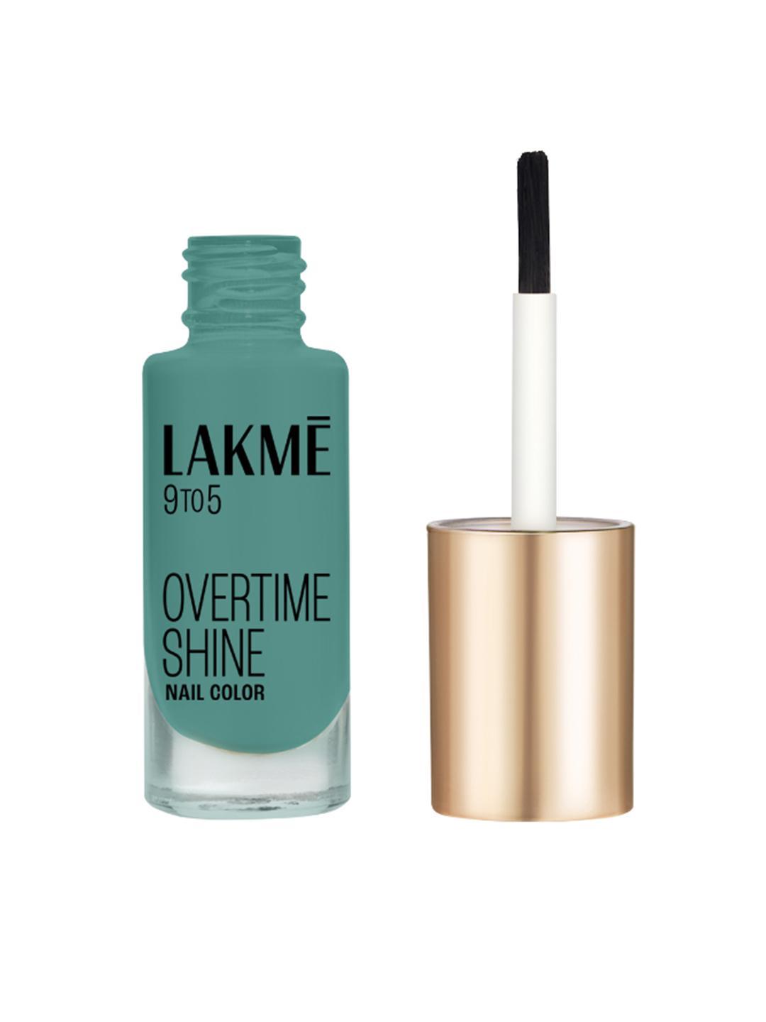 Buy Lakme 9to5 Overtime Shine Glossy Long Lasting & Quick Dry Nail Color 6ml Teal Deal - - Personal Care for Women