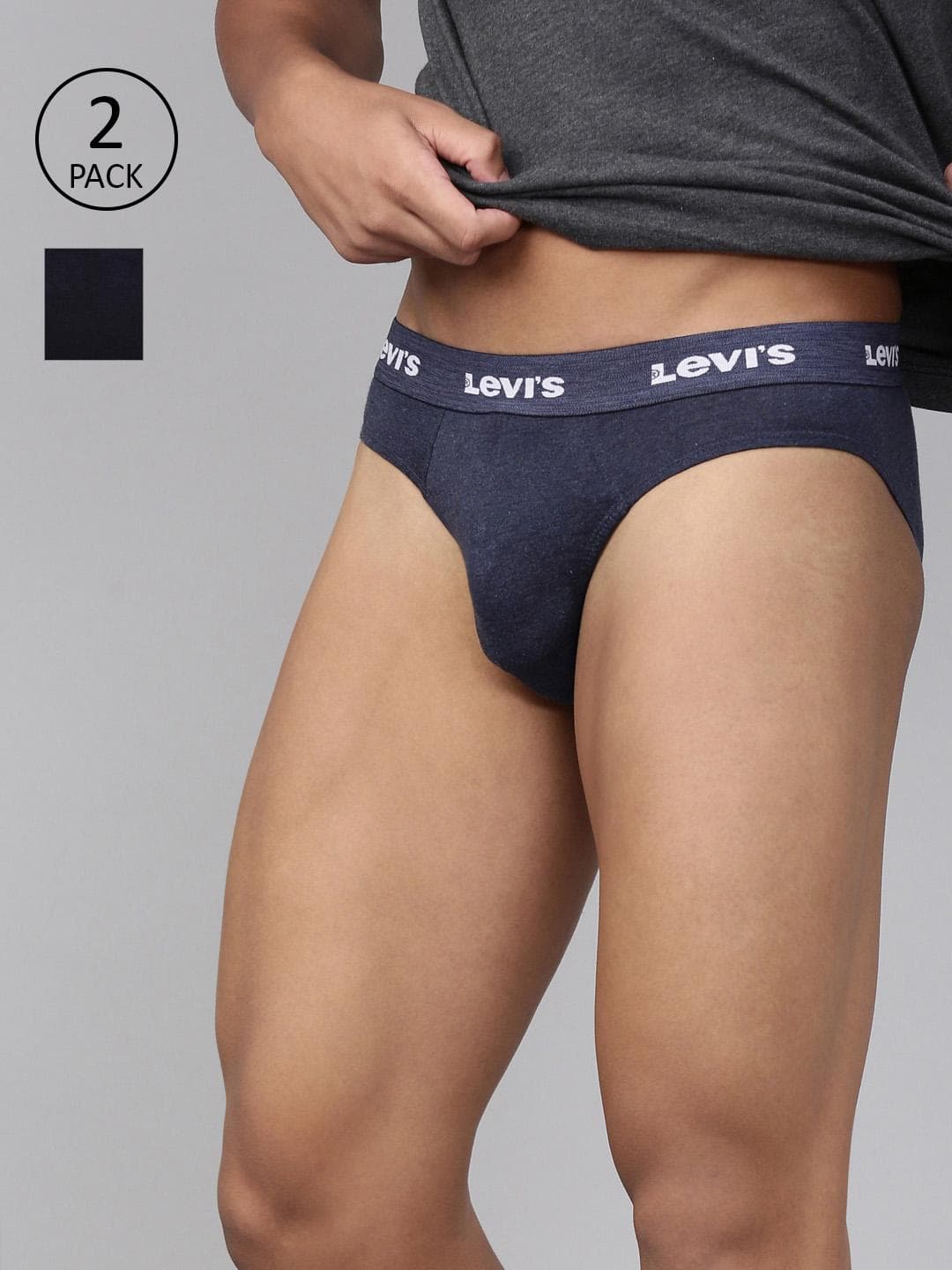 Buy Levis Men Pack Of 2 Solid Cotton Ultrasoft Waistband Brief With Smartskin Technology - - Apparel for Men