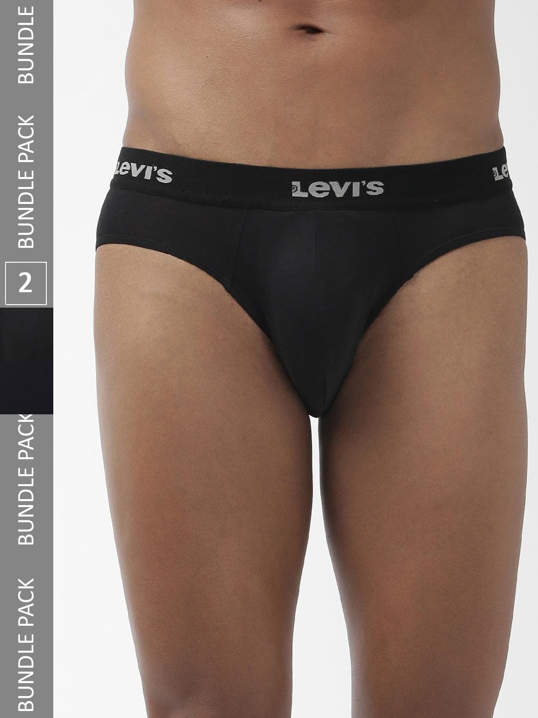 Buy Levis Men Pack Of 2 Solid Cotton Ultrasoft Waistband Brief With Smartskin Technology - - Apparel for Men