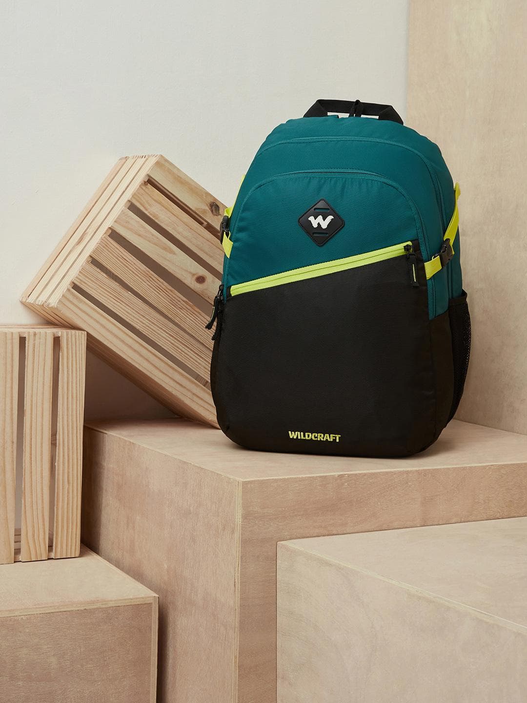 Wildcraft Unisex Teal Green & Black Colourblocked Backpack LP 7 Laptop Backpack