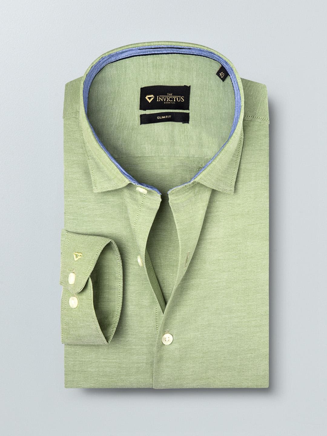 INVICTUS Men Green Slim Fit Formal Shirt