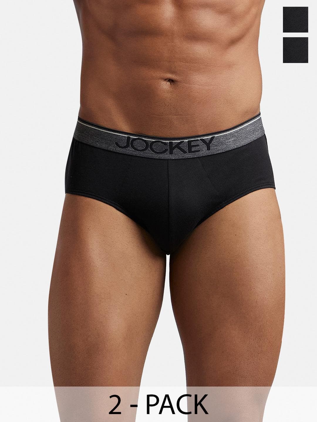 Buy Jockey Pack Of 2 Super Combed Cotton Solid Brief With Ultrasoft Waistband 8037 - - Apparel for Men