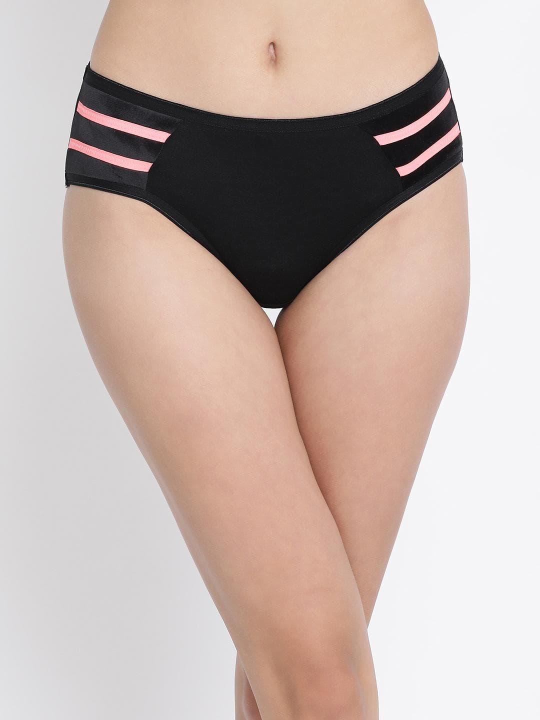 Clovia Women Black Self Design Hipster Briefs PN2866P13XL