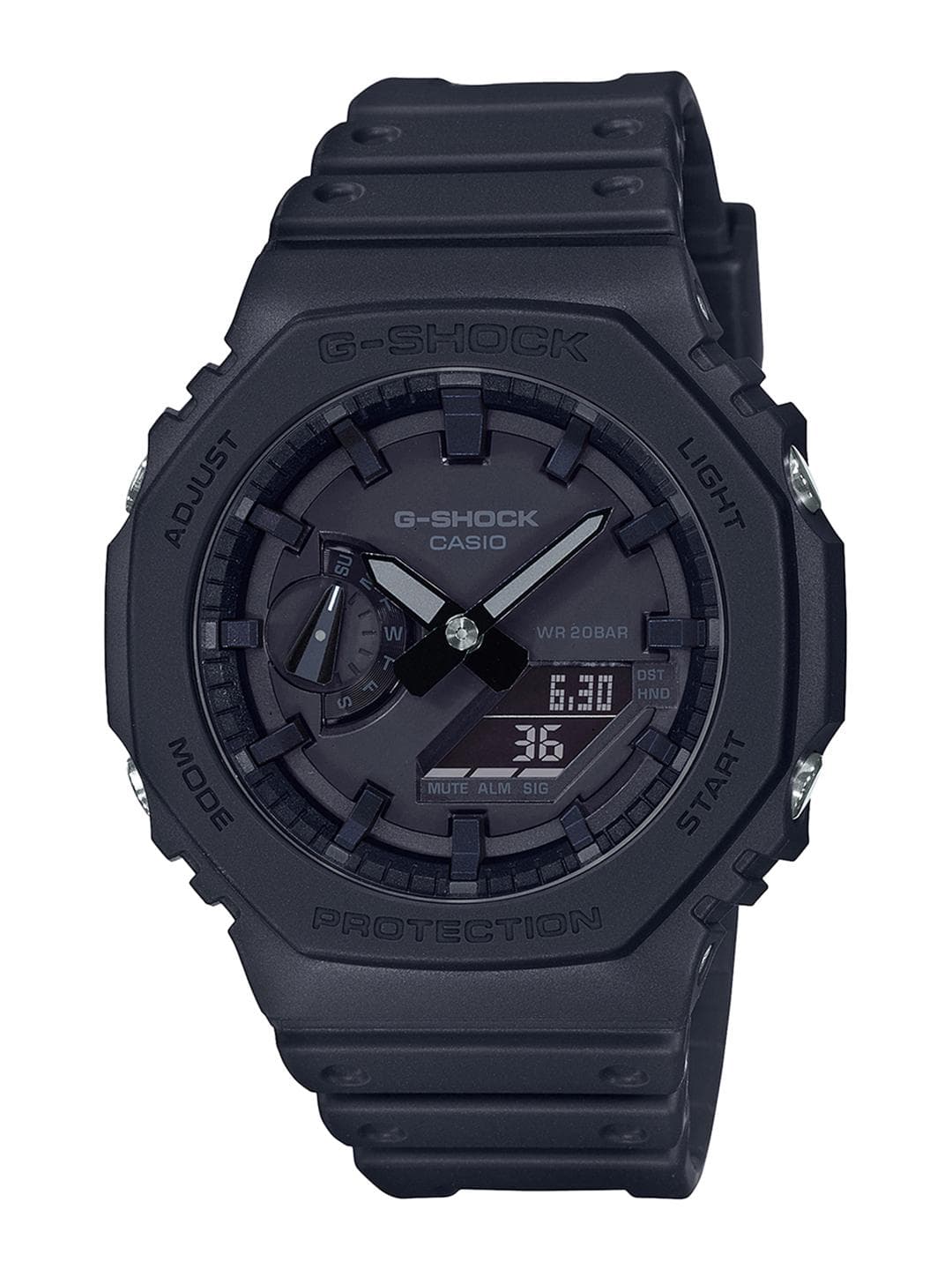 Buy CASIO Men G Shock GA 2100 1A1DR Black Analog Digital Dial Black Resin Strap Watch G987 - - Accessories for Men