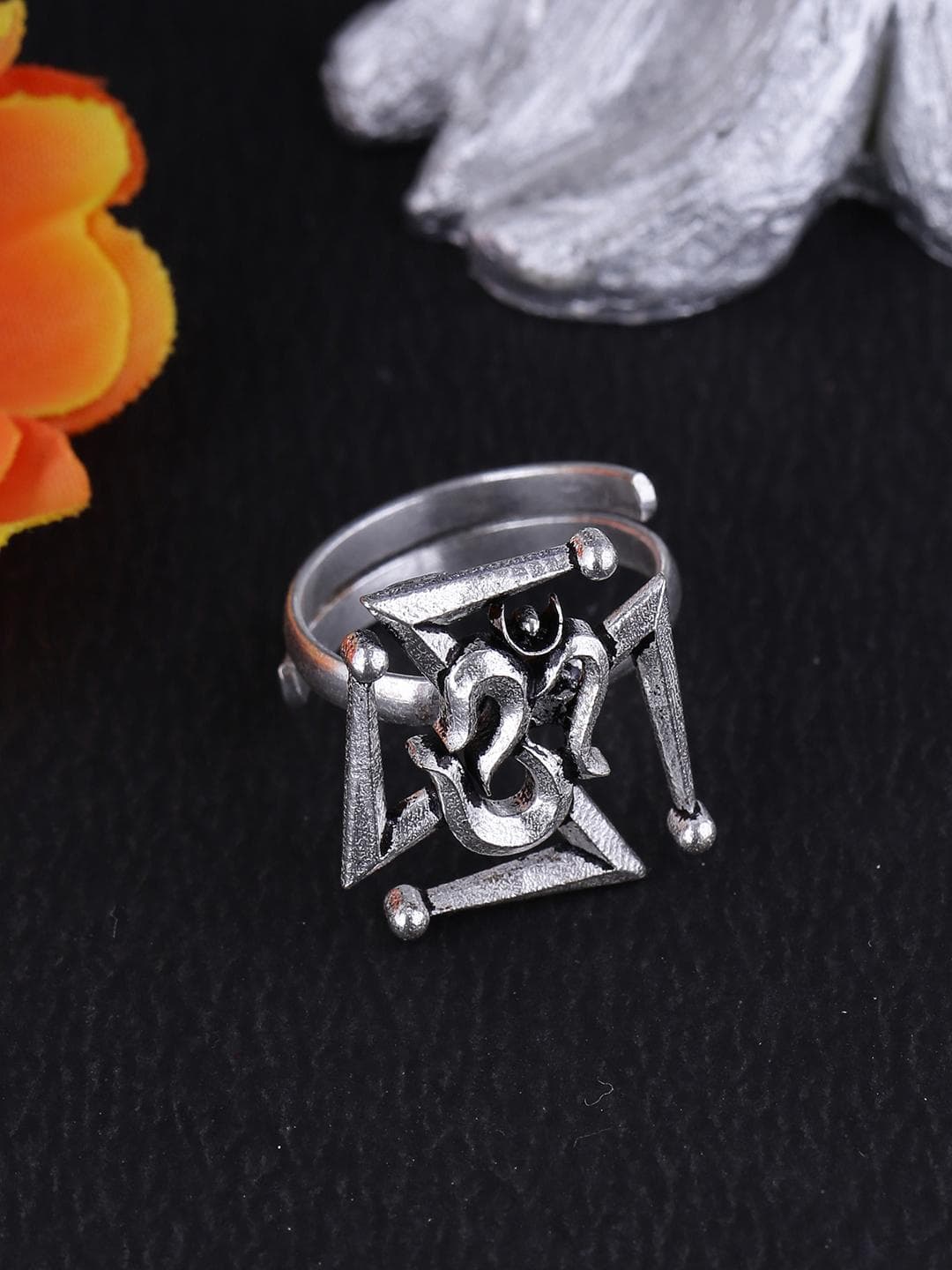 Aarambh Om-Swastika Ring