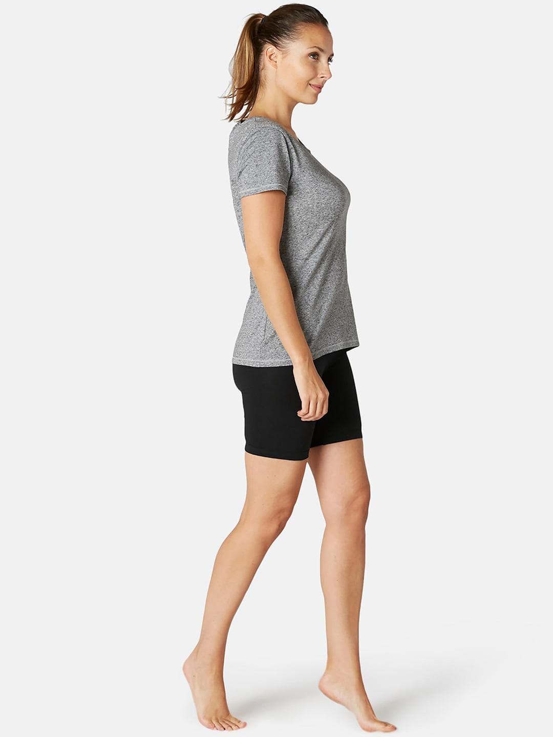 Decathlon Domyos - Women Black Stretchable Cycling Shorts