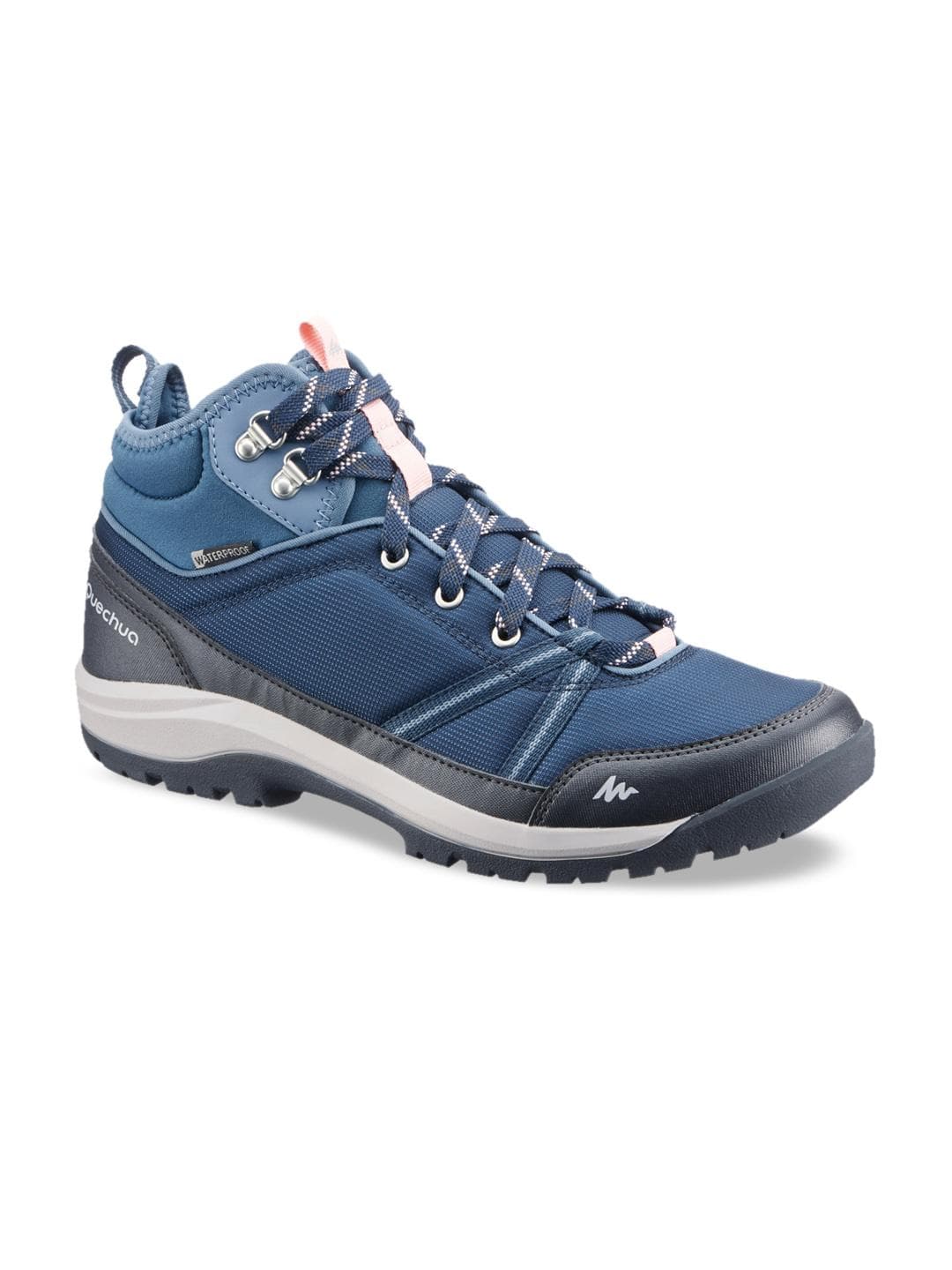 Buy Decathlon Quechua Women Blue Grey NH100 Waterproof Hiking Shoes - - Footwear for Women