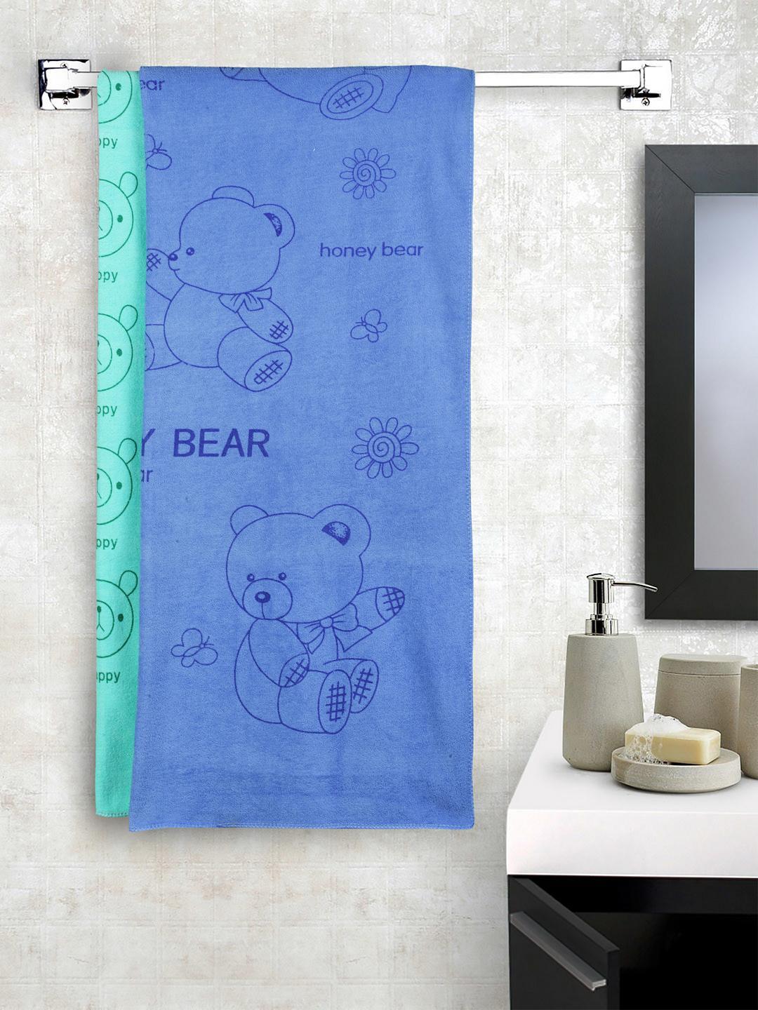 Buy Cortina Conversational Microfiber 300GSM Super Soft 2PCs Adult Regular Bath Towel 55x28In - - Home for Unisex