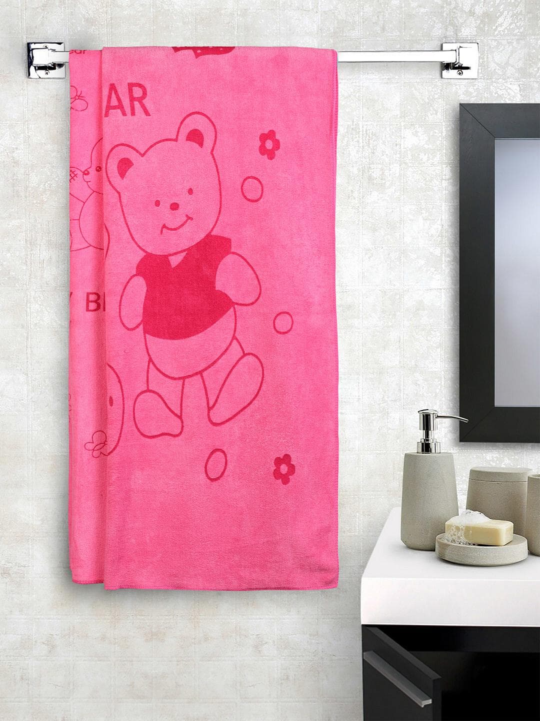 Buy Cortina Conversational Microfiber 300GSM Super Soft 2PCs Adult Regular Bath Towel 55x28In - - Home for Unisex