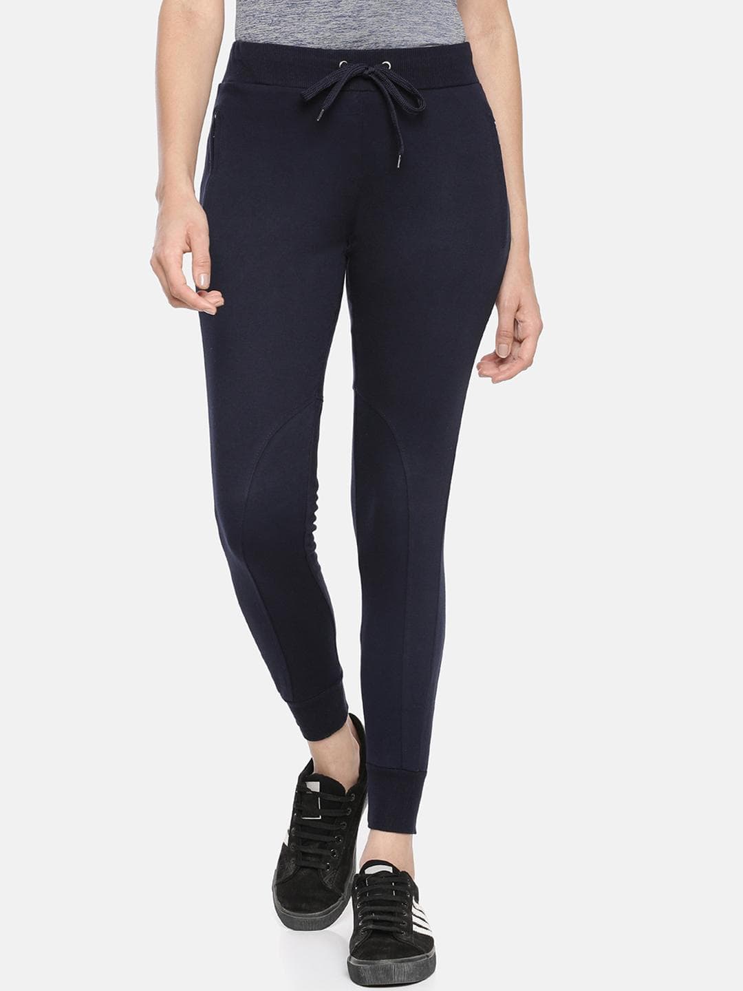 GOLDSTROMS Women Navy Blue Solid Slim-Fit Joggers