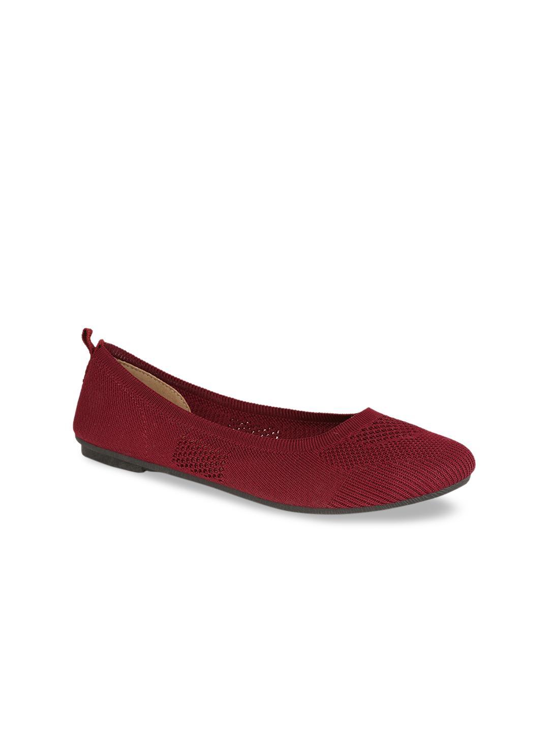 Buy Bata Women Red Solid Fabric Ballerinas - - Footwear for Women