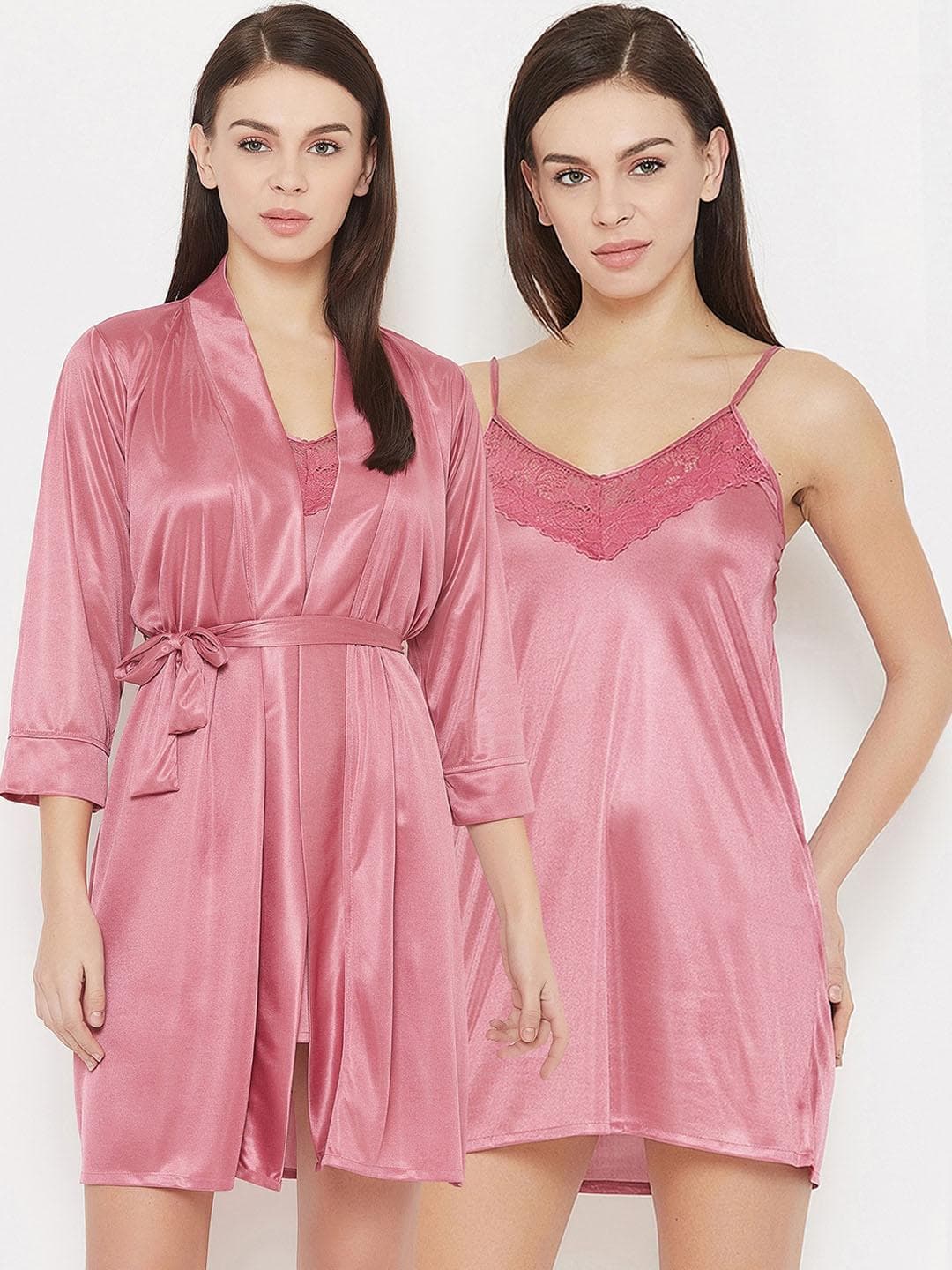 Clovia Women Pink Solid