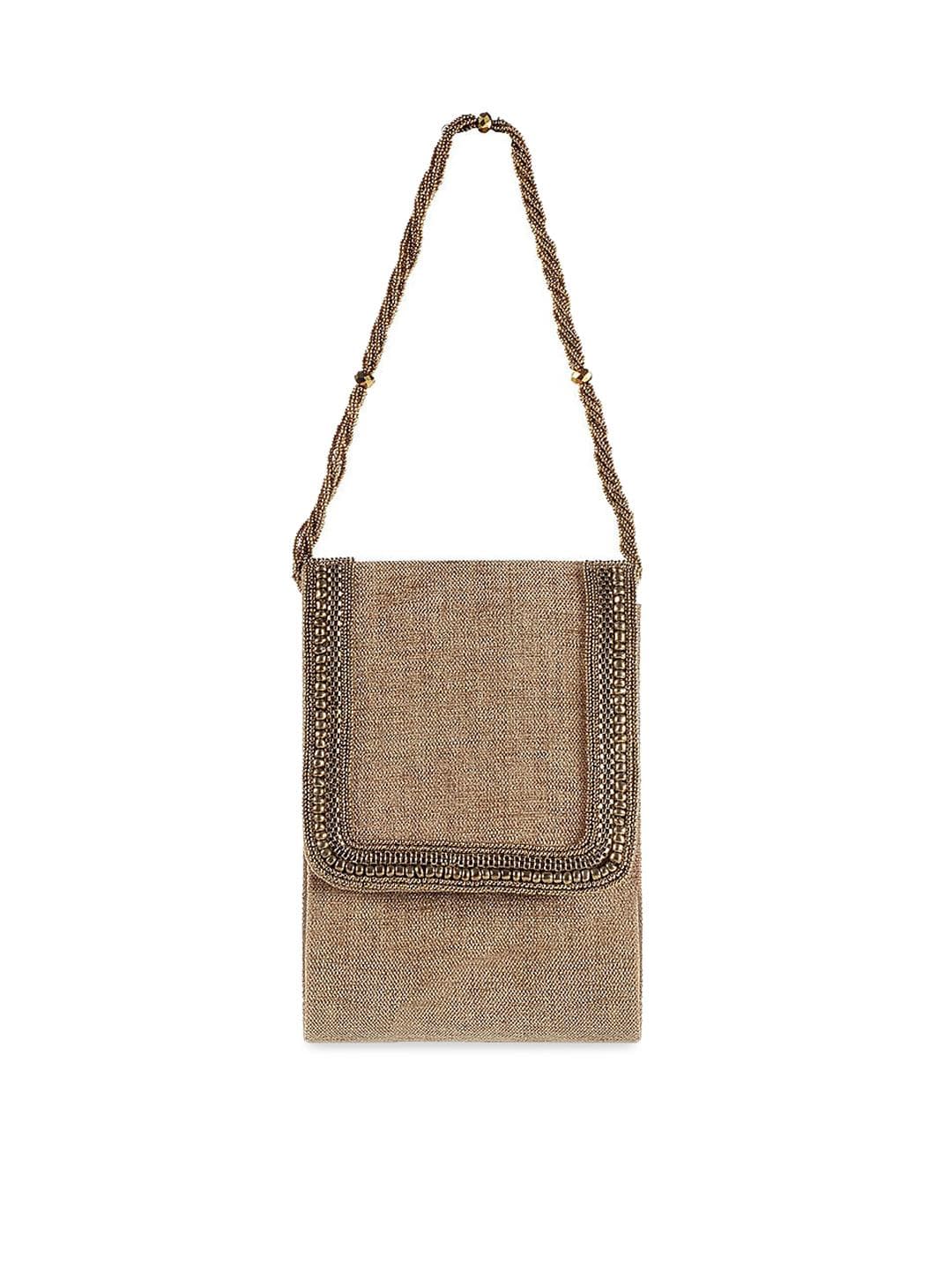 Buy Mochi Gold Toned Embellished Clutch - - Accessories for Women