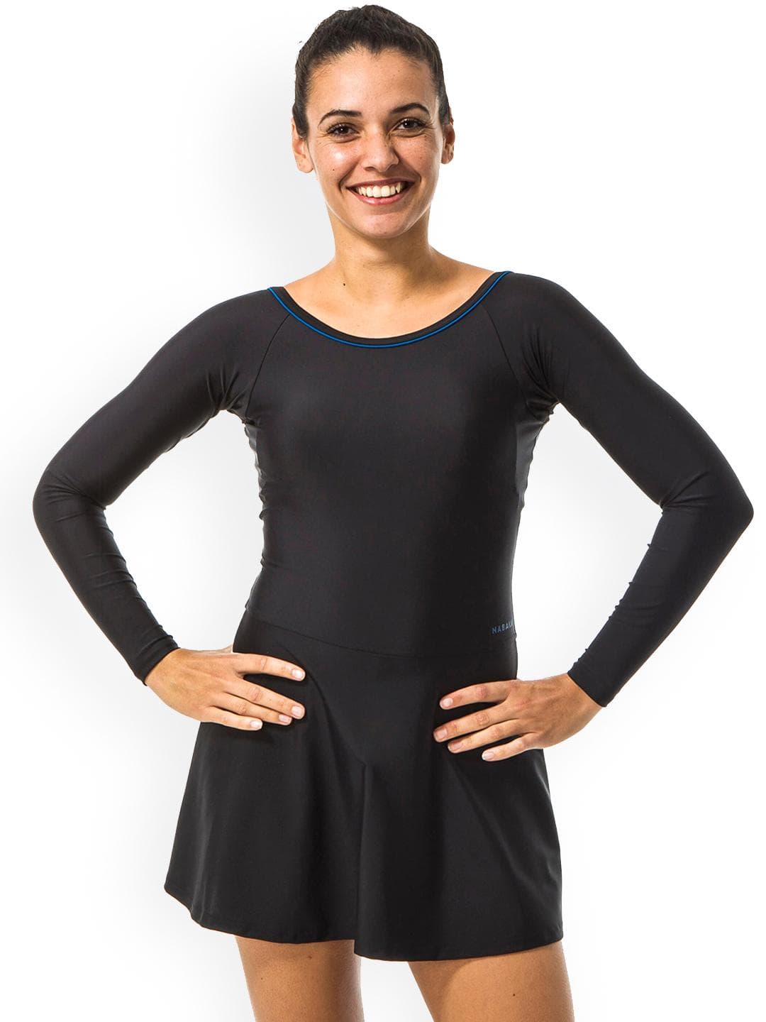 Buy Decathlon Nabaiji Women Black UV Protection One Piece Swimsuit - - Apparel for Women
