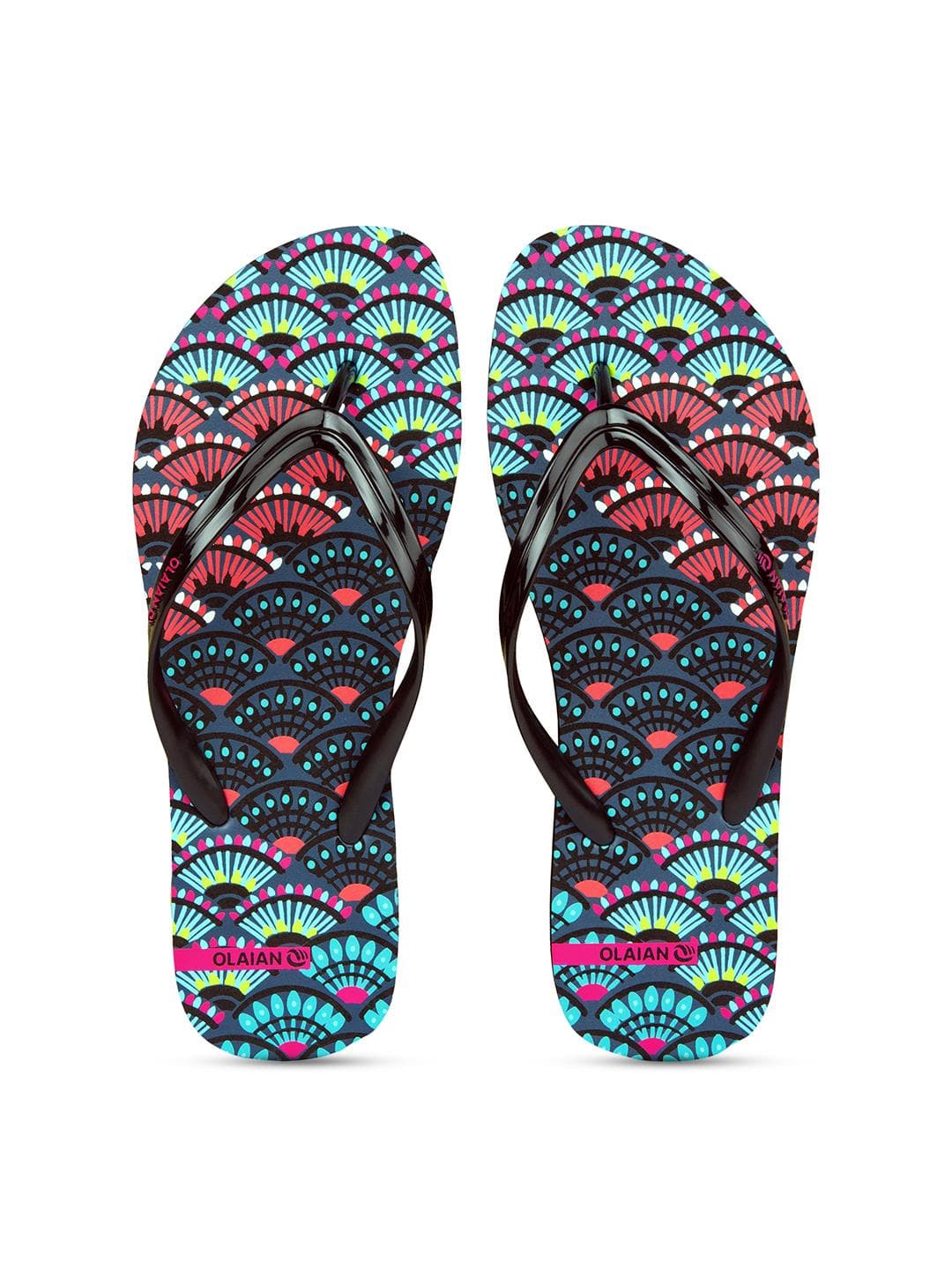 Decathlon Women Multicolor 120 Jiu Fitting Comfort Flip-Flops