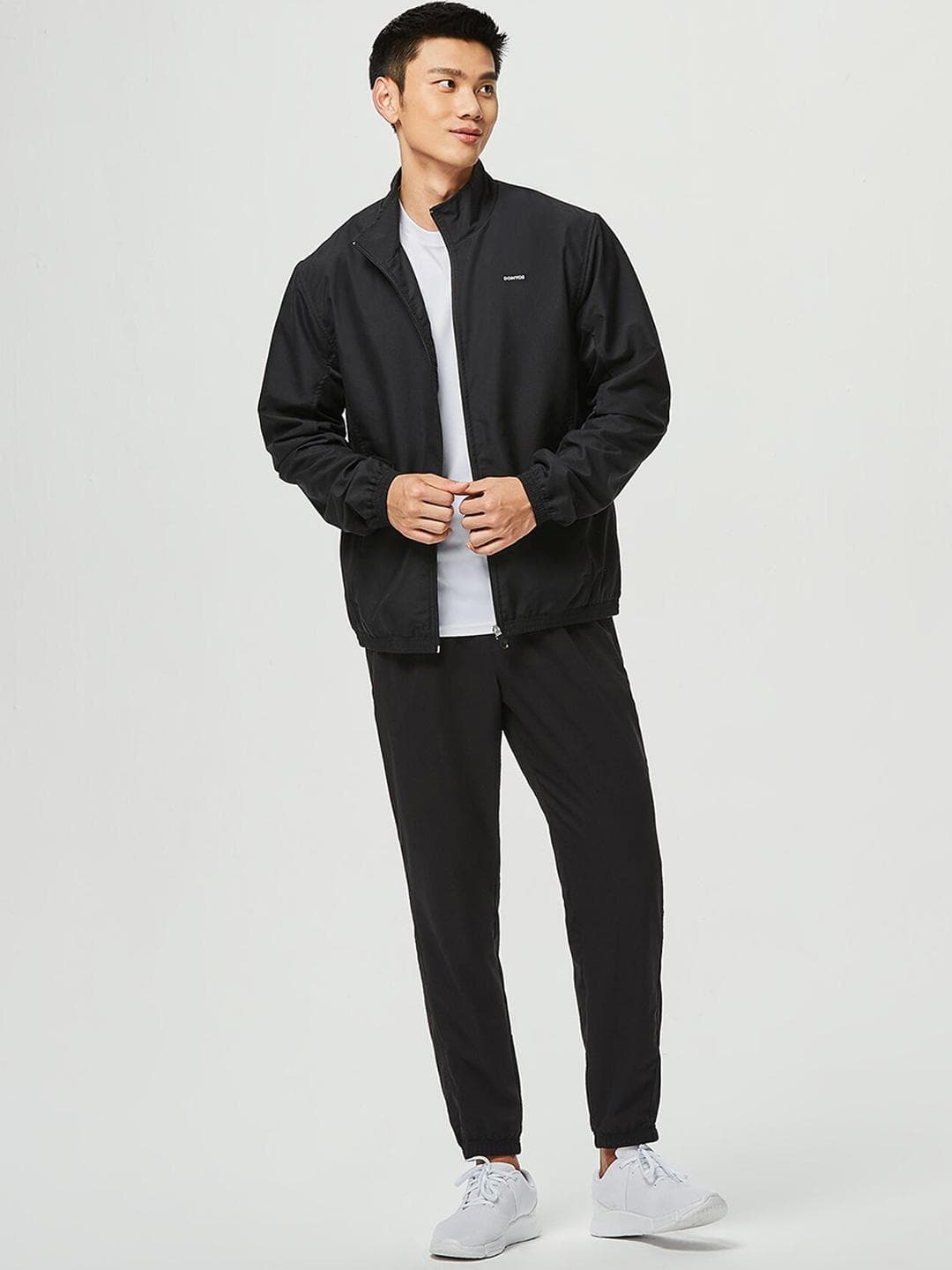 Decathlon Domyos - Men Black FJA 100 Moisture Managing Fitness Tracksuit Jackets