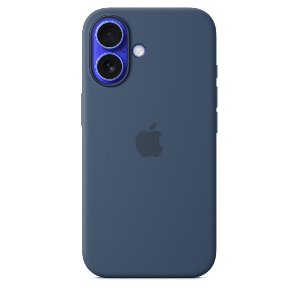 iPhone 16 Silicone Mobile Case with MagSafe, Denim