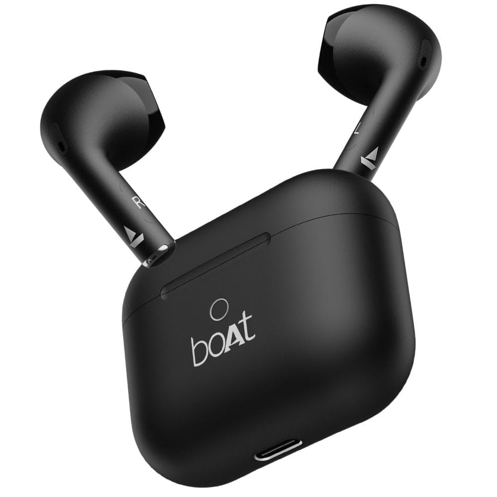 boAt Airdopes Joy in Ear Headphone TWS Earbuds with 35 Hours Playback,13mm Drivers, ENx Tech, ASAP Charge, Beast Mode (Jet Black)