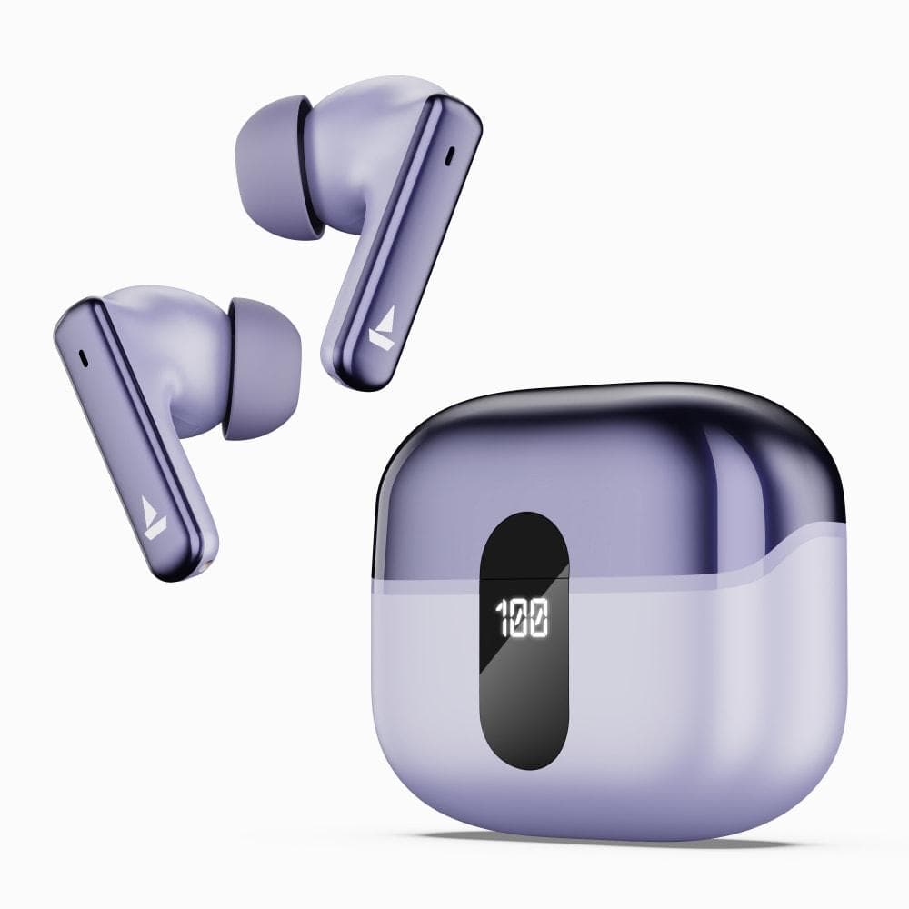 boAt Airdopes 181 Pro with 100 HRS Playback, 4 Mics ENx Technology & ASAP Charge (Lilac Serenity)
